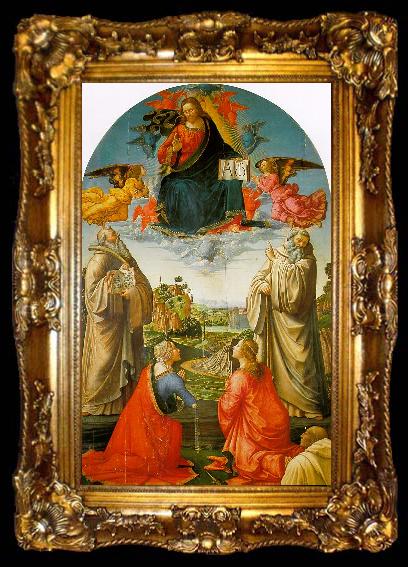 framed  Domenico Ghirlandaio Christ in Heaven with Four Saints and a Donor, ta009-2